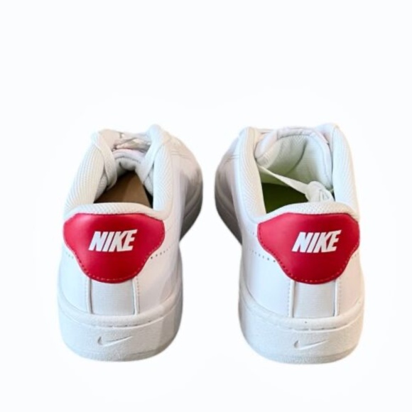 Nike Court Royale 2 Mens White‎ Red Leather Sneaker Shoes Size 10